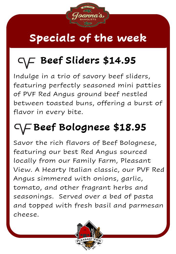 PVF beef specials